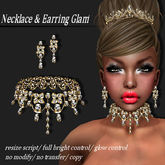 Necklace & Earring Set Glam Gold    -RYCA-