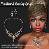 Necklace & Earring Set Queen Gold    -RYCA-