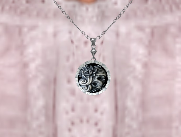 Flower Sugar Skull Cameo