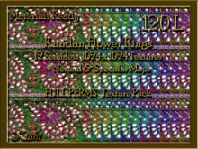 *Kushi* Kundan Flower Rings Embroidery Seamless Textures Materials Ready Full Perms 1024x1024 Tileable Repeating