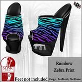 .::DS::. Rainbow Zebra slink high shoes