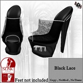 .::DS::. Black Lace slink high shoes