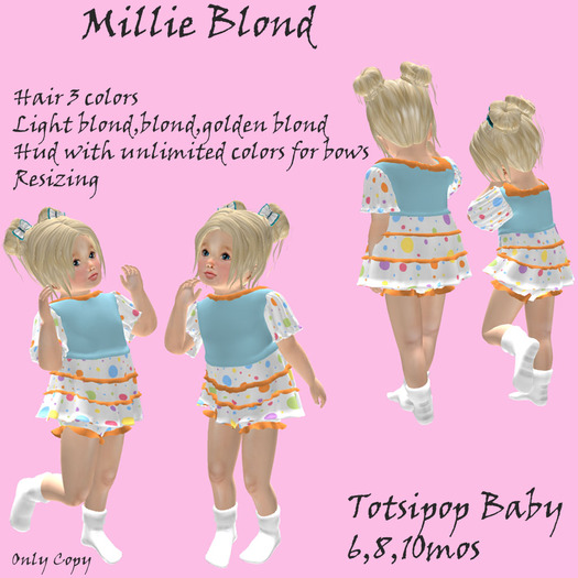 Totsipop Hair Millie Blond