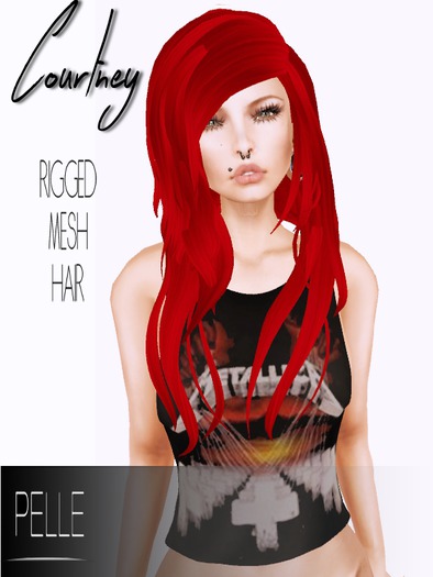 Pelle - COURTNEY RIGGED MESH HAIR RED