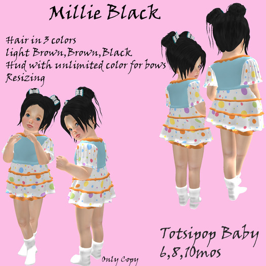 Totsipop Hair Millie Black
