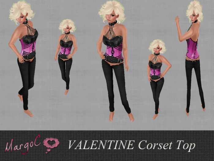 VALENTINE Corset Top Pink - MargoC