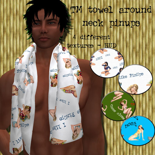 TM Towel around neck PinUps