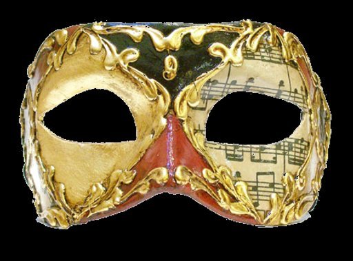 *Goddess* Red Black & Gold Enamel Mask