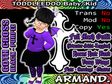 --ARMAND-- GOTH CROSS - BLACK-PURPLE