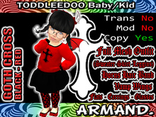 --ARMAND-- GOTH CROSS - BLACK-RED