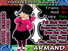 --ARMAND-- GOTH CROSS - BLACK-PINK