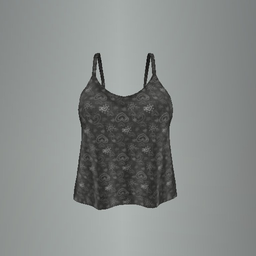 Charcoal Valentine Mesh Top