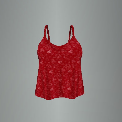 Red Valentine Mesh Top
