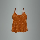 Orange Valentine Mesh Top