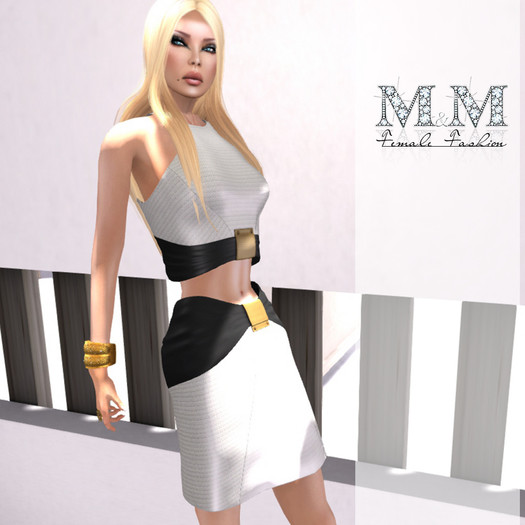 M&M-CHERIS TOP AND SKIRT MESH