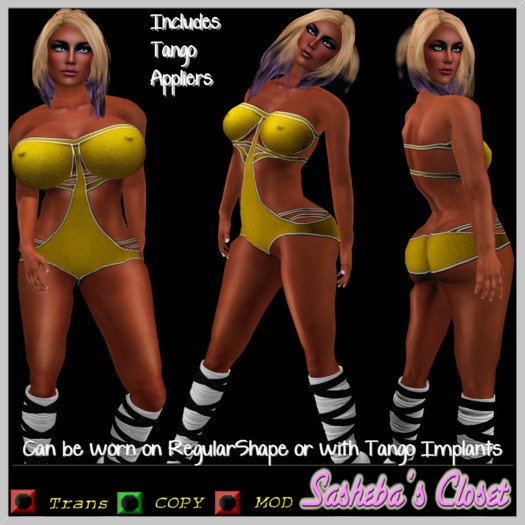 Kim Bikini - Gold  :Sasheba's Closet: