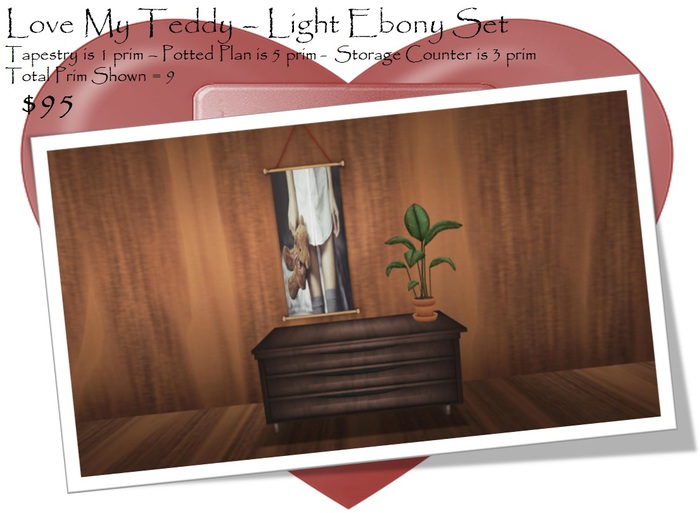 Love My Teddy Set - Light Ebony