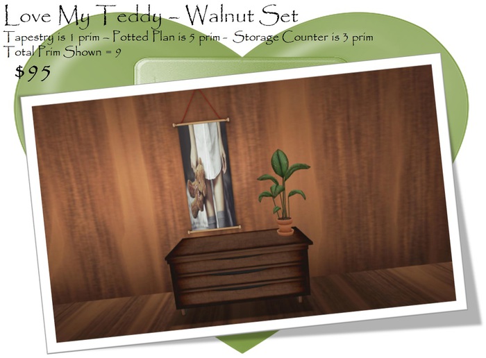 Love My Teddy Set - Walnut