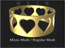 T-3D Creations [ Heart Ring ] Micro MESH / Regular Mesh - Full Perm -