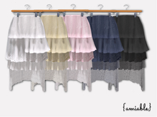 {amiable}Mesh Mixtulle Lace Skirt(FAT PACK)