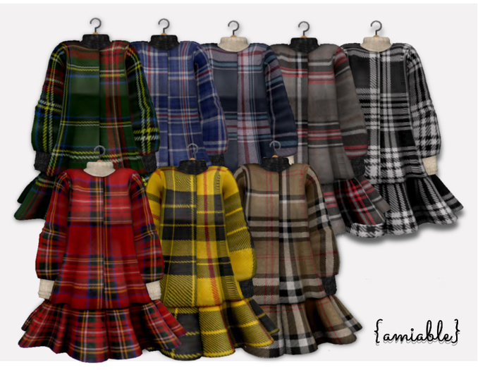 {amiable}Mesh A-Line Girly Checked Coat(FAT PACK)