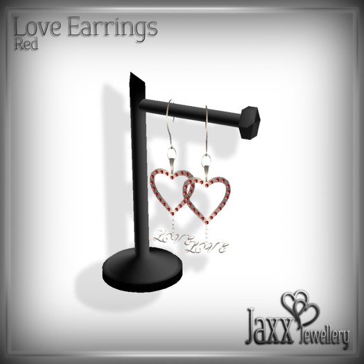 Jaxx - Love Earrings (Red)
