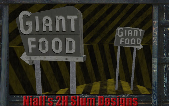 2H Buisness Sign - Giant Food Mesh 4Prim