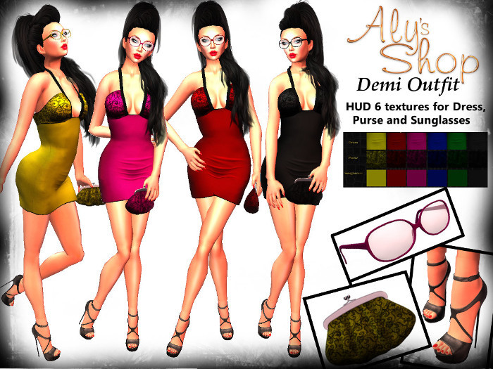 *Aly's Shop* Demi Outfit - HUD 6 Textures