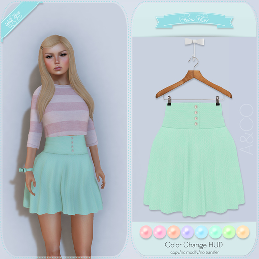 A&CO-Reina High Waisted Skirt-Lights-All with HUD