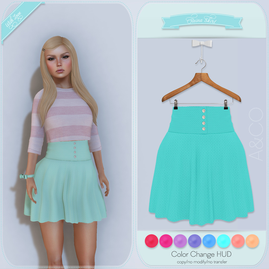 A&CO-Reina High Waisted Skirt-Colorful-All with HUD