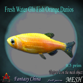 Fantasy China Mesh Fresh Water Glo Fish Orange Danios full perm 0.5 prim