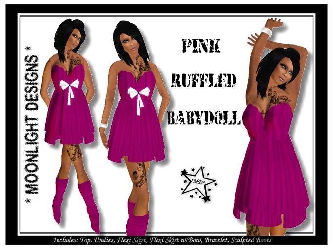 *MD* Pink Ruffled Babydoll