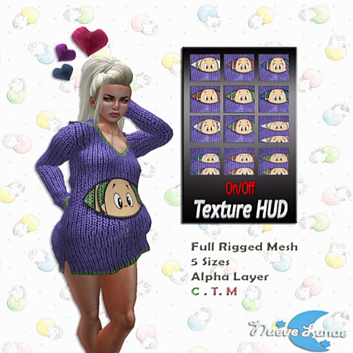 ☾☆ Maternity "BABY SPY" Sweter Hooded VIOLET ☆☽