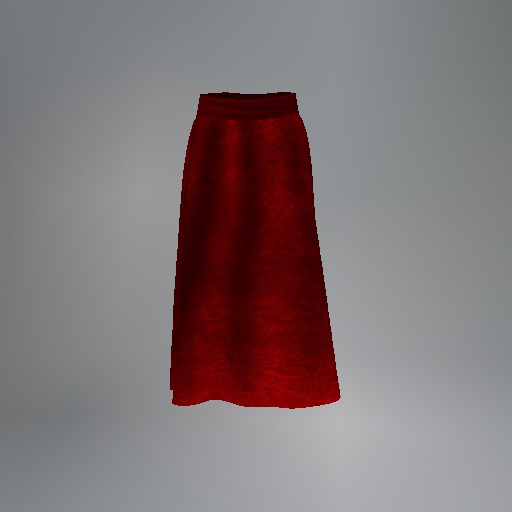 Red Denim Mesh Maxiskirt box