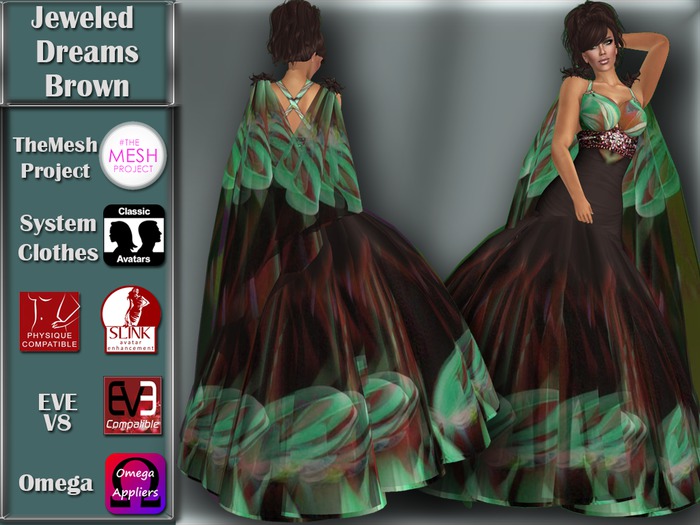 [TKS] Basics - Jeweled Dreams Gown Brown