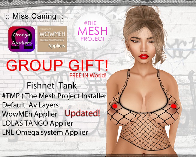 :: Miss Canning :: [Fishnet Tank] GROUP GIFT Omega System+ wowmeh+TheMeshProject