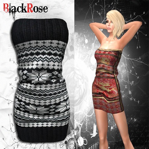 BlackRose Tube Dress Knit Snowflake