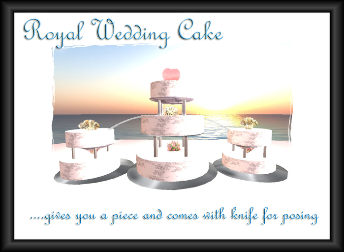 .:::YUMMY! ^=^ ROYAL WEDDING CAKE GIVES A PIECE - COMES WITH KNIFE:::.