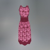 Wine Dotty Mesh Dress