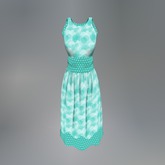 Aqua Dotty Mesh Dress