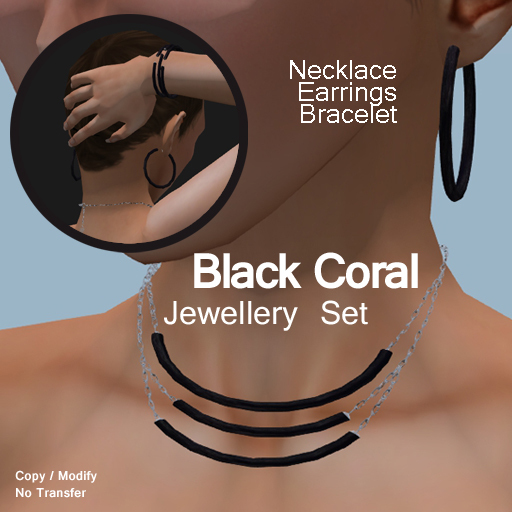 Black Coral Jewellery Set