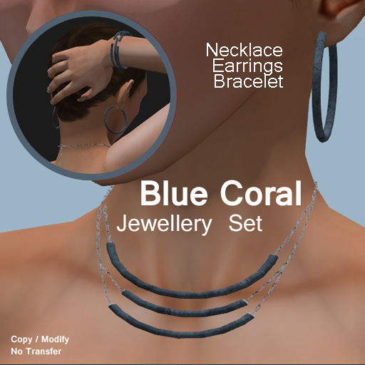 Blue Coral Jewellery Set