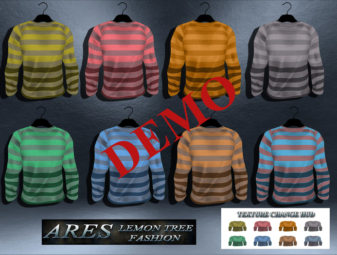 [ L-T-R ] DEMO Texture Change Mesh L.Sleevee Shirt   (PACK 2)