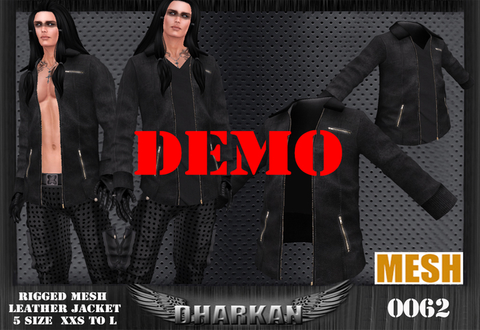 Dharkan - (DEMO) 0062 Mesh Leather Jacket