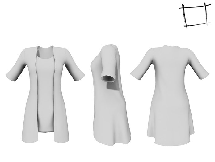 WC162 Long Cardigan with Tunic
