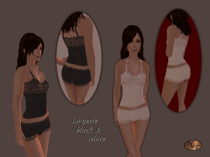 Needle & Twine - Lingerie black & white    