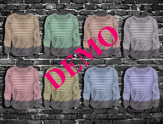 [ L-T-R ] DEMO Texture Change Mesh L.Sleevee Shirt  (PACK 4)