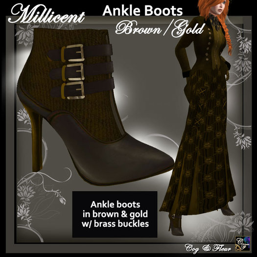 C&F Millicent - Victorian Ankle Boots - Brown
