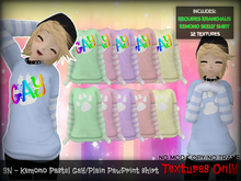 SN - Kemono Pastel Gay/Plain PawPrint TEXTURES ONLY