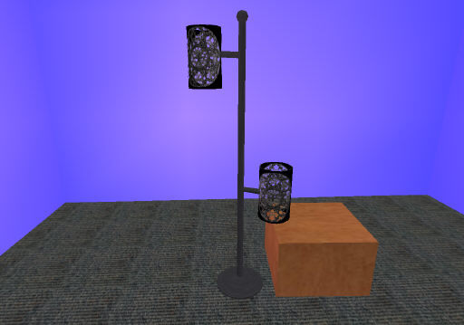 Satanic floor lamp black (boxed)